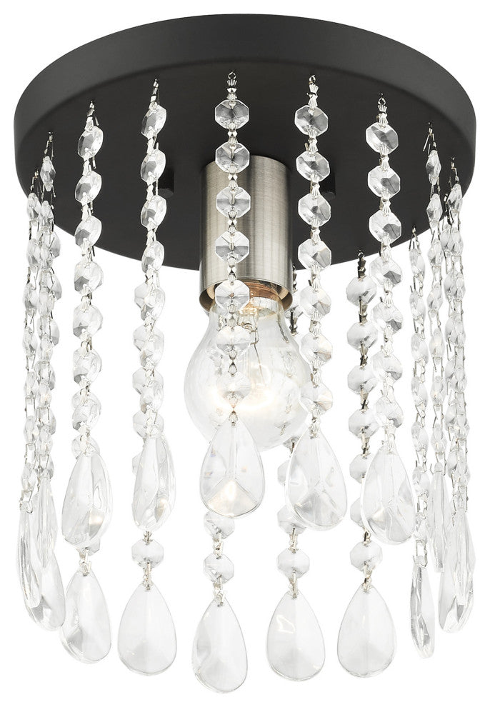 Black Transitional, Dazzling, Modern Classic, Petite Flush Mount