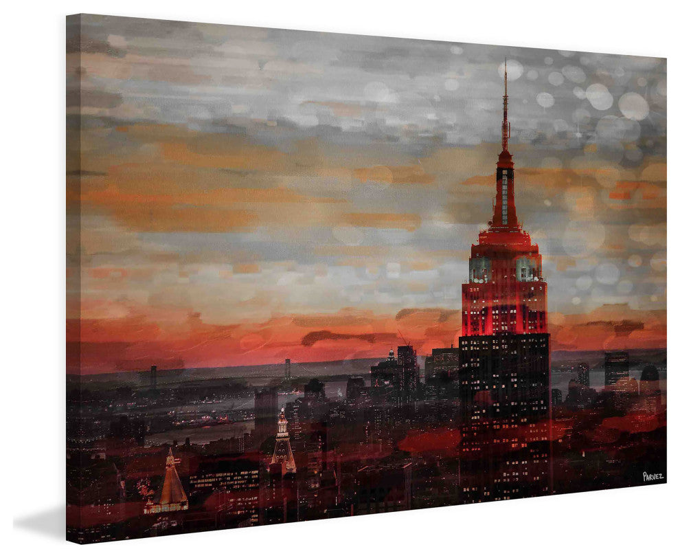 "Red Hot NYC" Print on Canvas, 36"x24"