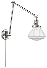 Olean Swing Arm With Switch, Polished Chrome, Clear, Clear