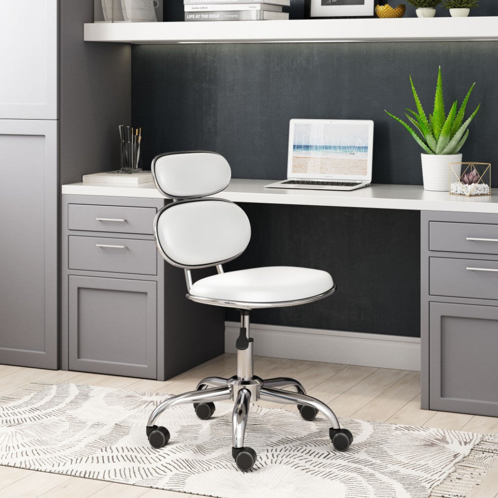 White Metro Retro Office Chair