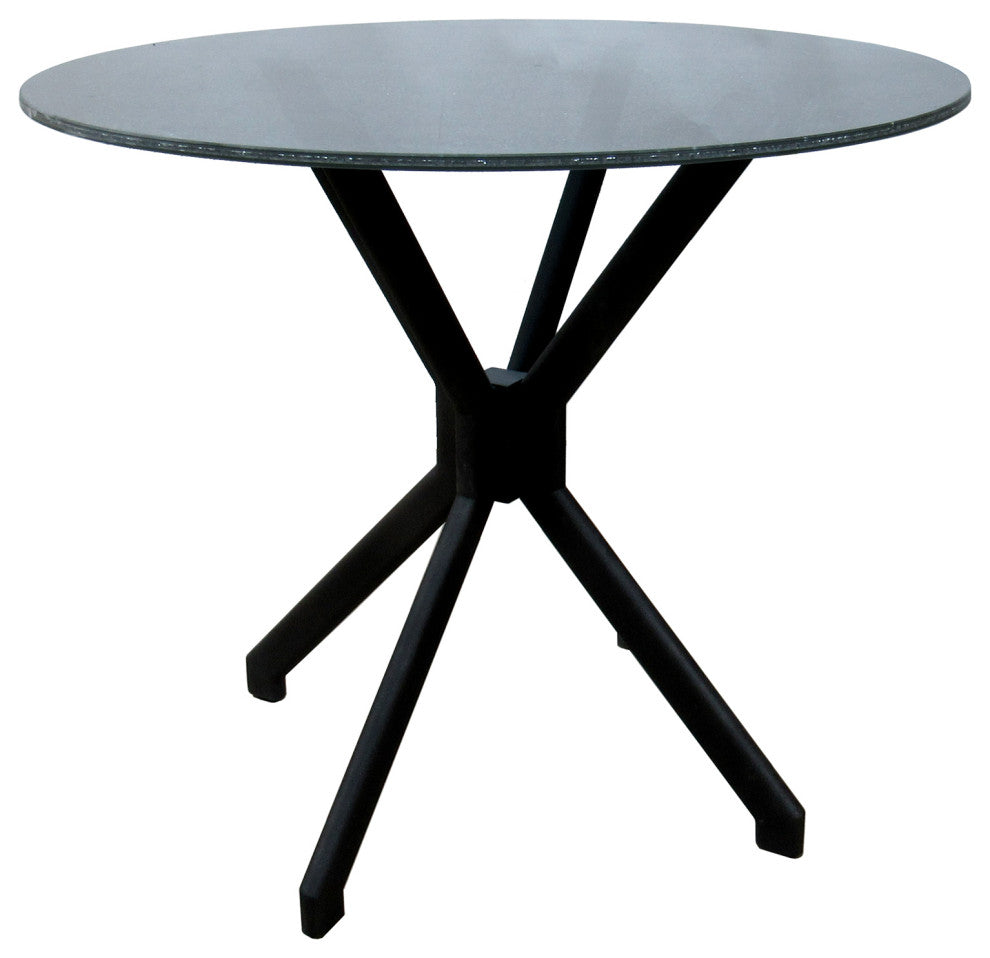 Swivel Counter Metal Pub Set - M-70 Stools 26" or 30", Watusi Aquatint - Black, 30", Crackle Glass