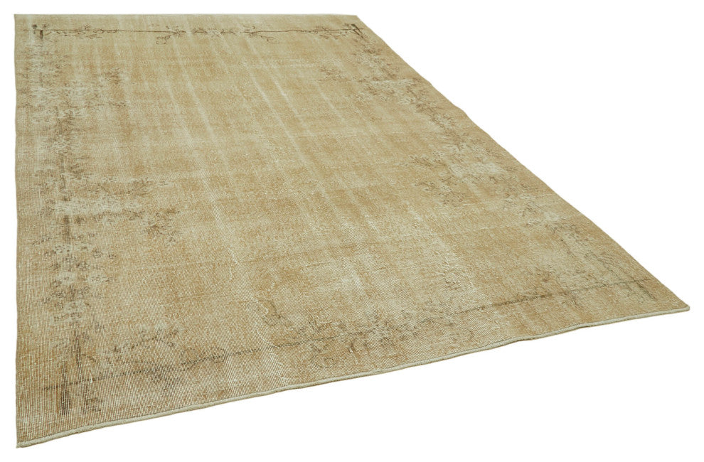 Rug N Carpet - Handmade Turkish 6' 9'' x 10' 0'' Low Pile  Wool Area Rug