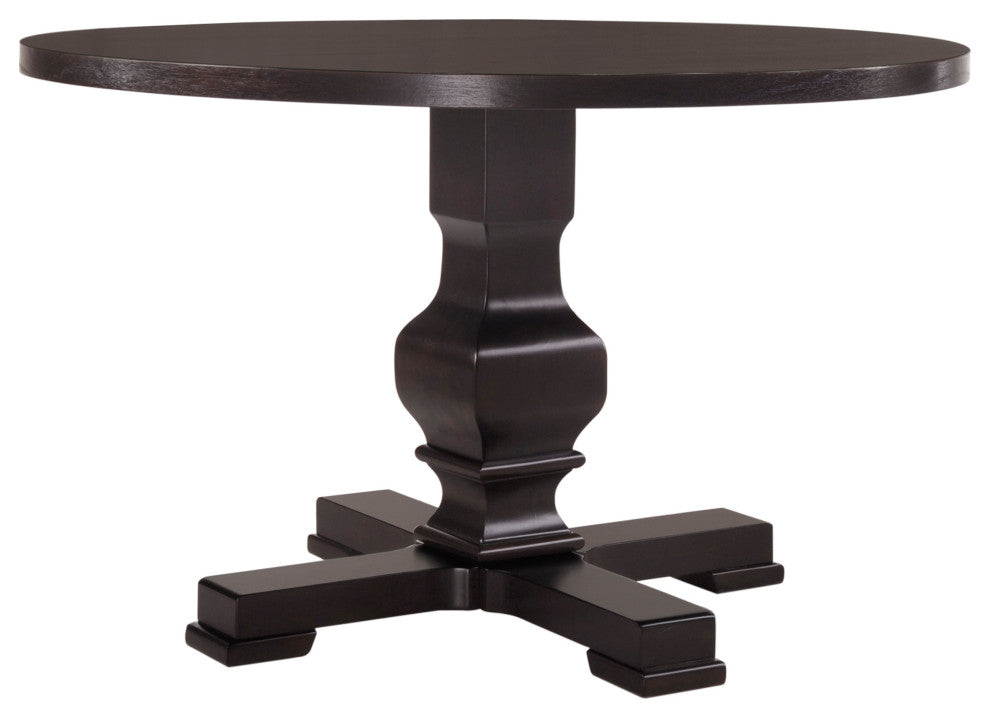Regency Round Pedestal Table, Espresso