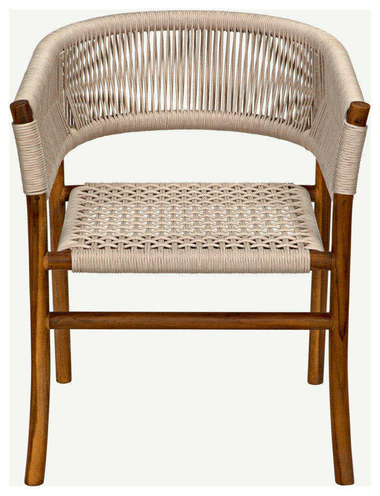 Conrad Chair, Teak With Woven Rope
