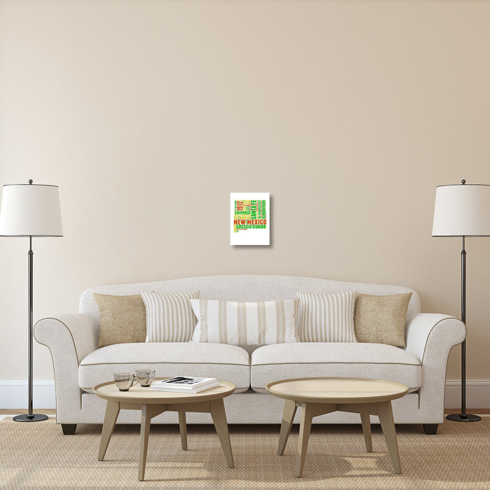 "New Mexico Word Cloud Map" Fine Art Print