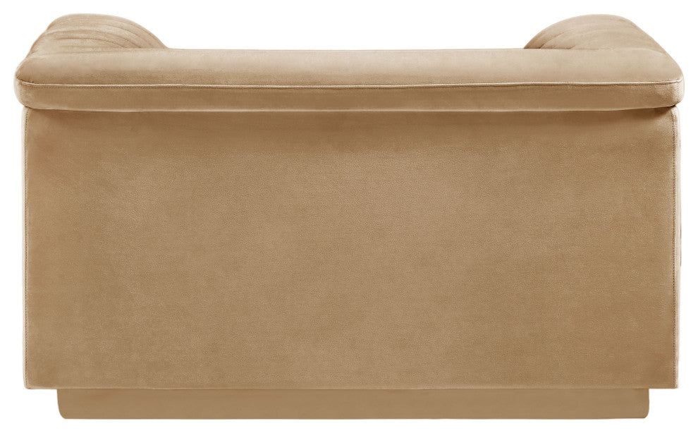 Cascade Upholstered Set, Camel, Velvet, Chair