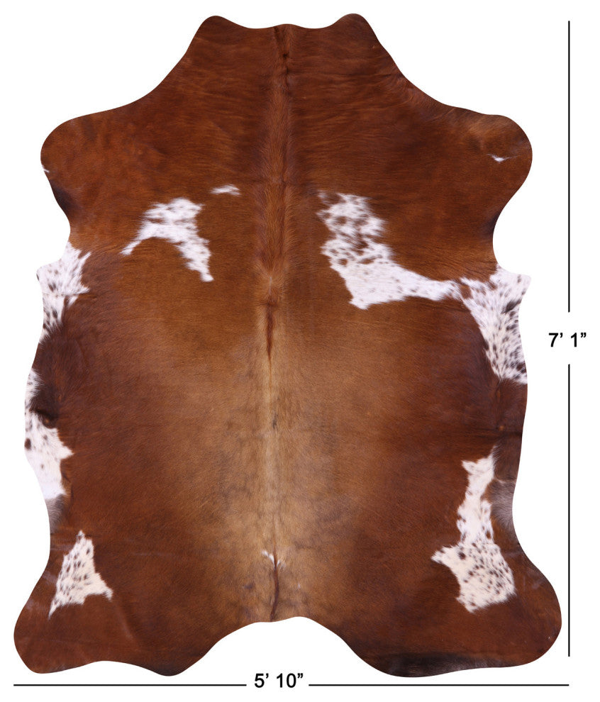 Natural Cowhide Rug 7' 1" X 5' 10" C1660