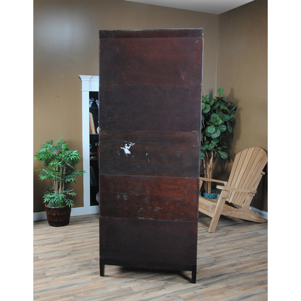 NVIN0342  Vintage Mahogany Globe Wernicke Bookcase