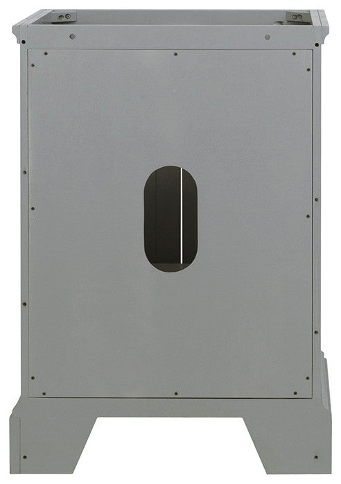 Windsor Gray Textured Traditional Bathroom Cabinet, 24"