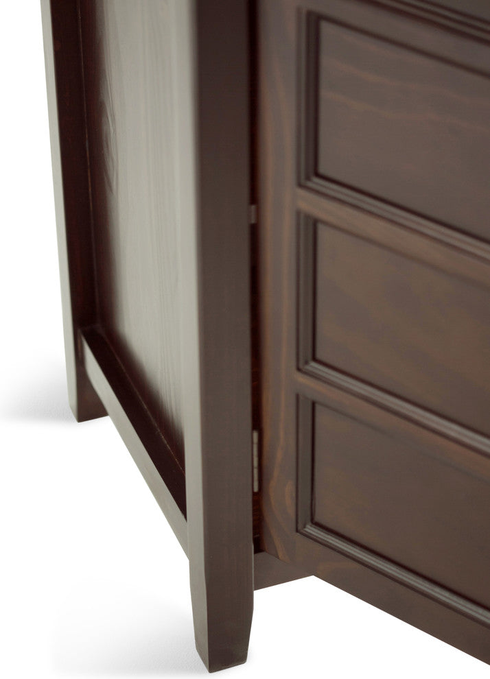 Burlington Solid Wood 54" Wide Tv Media Stand In Mahogany Brown