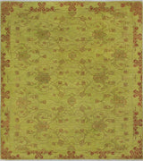 Overdyed Chobi Yusuf Green/Rust Rug, 8'4x9'4