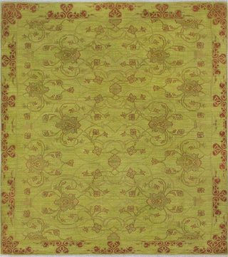 Overdyed Chobi Yusuf Green/Rust Rug, 8'4x9'4
