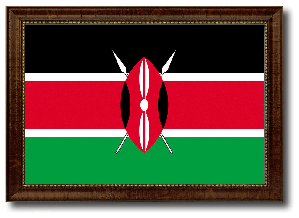 Kenya Country Flag Canvas Print, 15"x21"