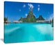 "Bora Bora Panorama Beach" Canvas Print