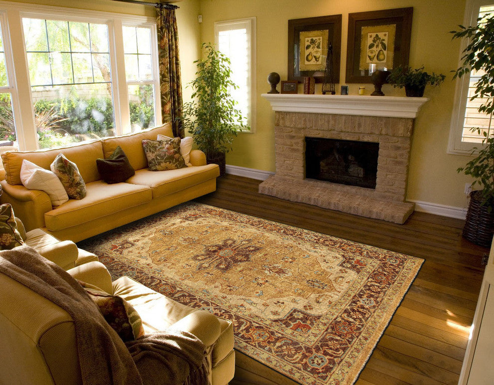 Weave & Wander Alden Rug, Gold/Brown, 2'x3'