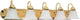 Nuvo Ballerina 5-Light Incandescent Vanity/Wall Light Fixture, Polished Brass