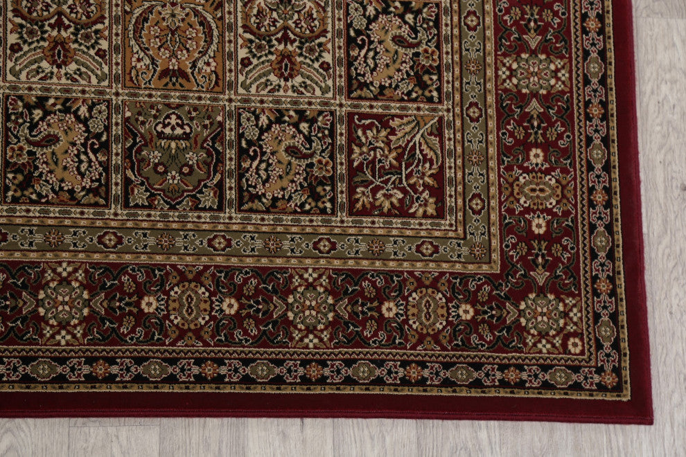 Bakhtiari Patchwork Traditional Area Rug Wool Turkish Carpet, 11'0"x7'11