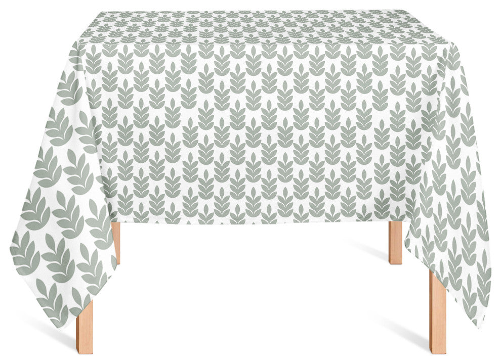 Leaf Pattern Green 58x58 Tablecloth