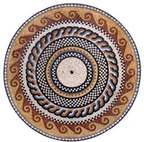 Roman Mosaic Art Medallion, Horatio Ii, 35"x35"