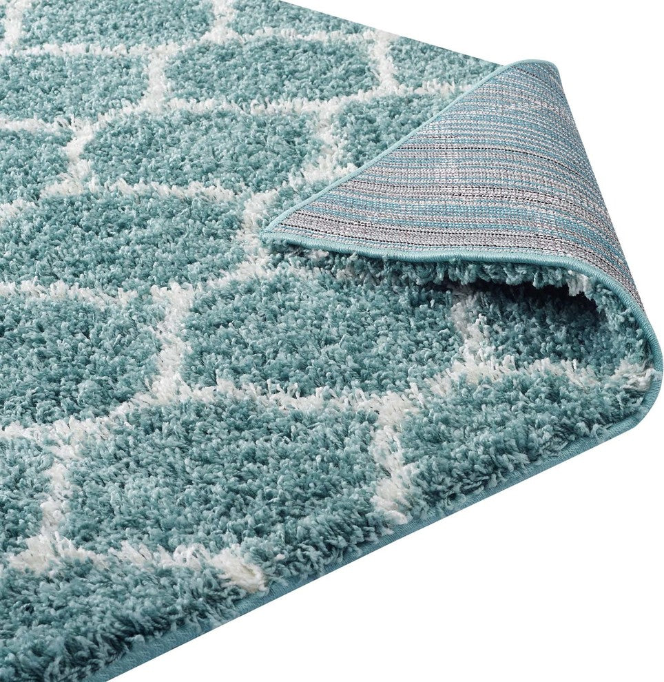 Solvea Moroccan Trellis 5x8 Shag Area Rug