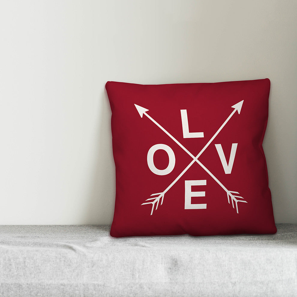 Love Arrows 18x18 Throw Pillow