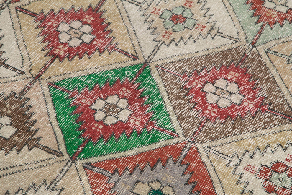 Rug N Carpet - Handwoven Turkish 3' 10'' x 7' 0'' Rustic Vintage Rug