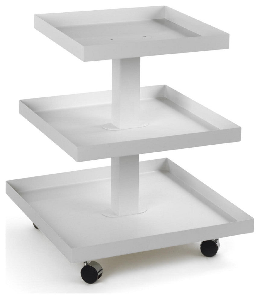White 6 Tier Square Metal Organizer