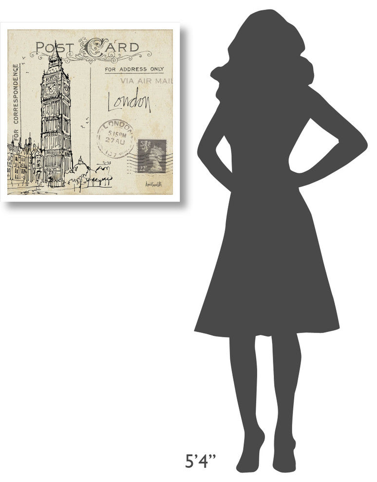 "Postcard Sketches II" Digital Paper Print by Anne Tavoletti, 26"x26"