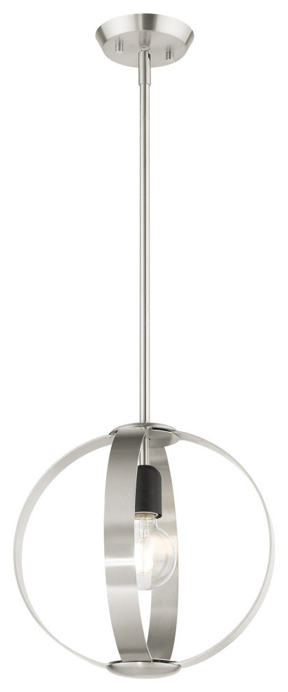 Brushed Nickel Industrial, Modern, Nostalgic, Rustic, Loft Pendant