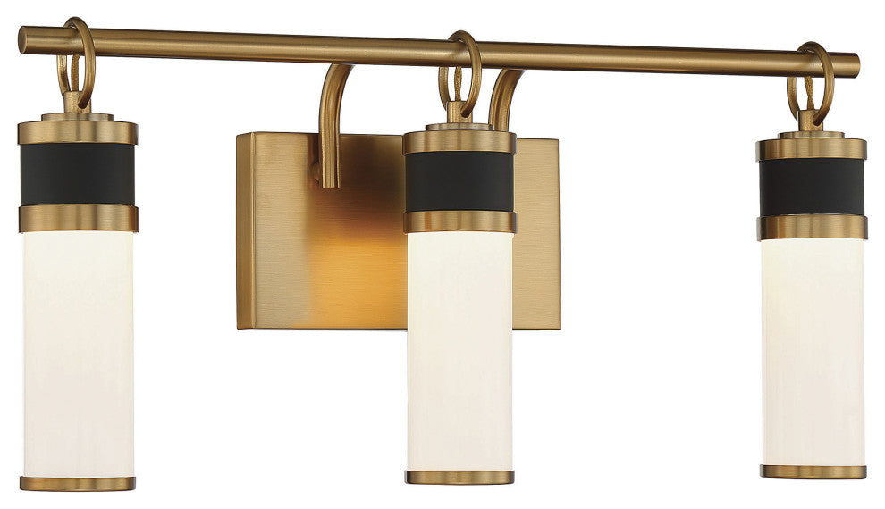 Savoy House 8-1638-3-143 Abel 3-Light LED Bathroom Vanity Light, Matte Black