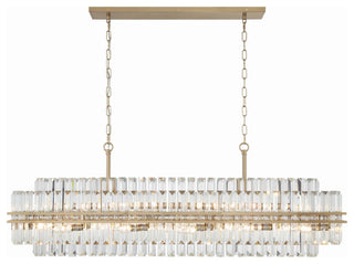 Hayes 16 Light Chandelier, Aged Brass