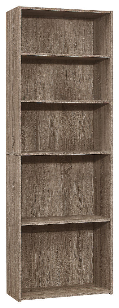 Bookshelf, Bookcase, 6 Tier, 72"H, Office, Bedroom, Laminate, Brown