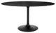 Modway Lippa 60" Artificial Marble Oval Dining Table, Black Black