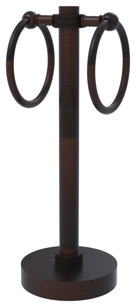 Vanity Top 2 Towel Ring with Dotted Accents, Venetian Bronze
