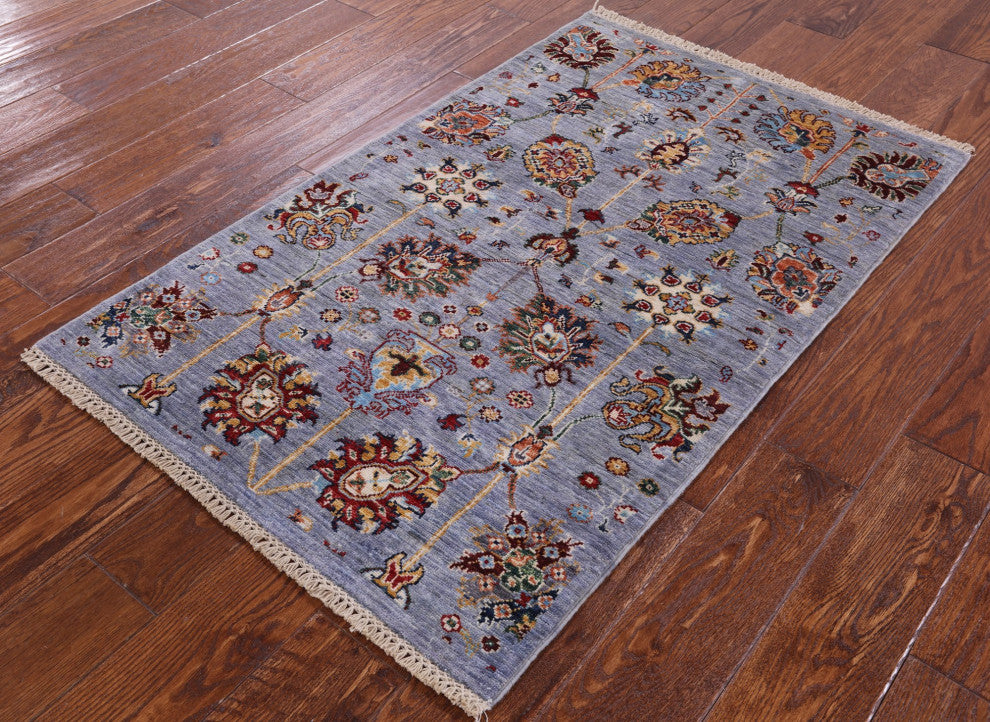 2' 7" X 4' 2" Persian Tabriz Handmade Wool Rug Q8386