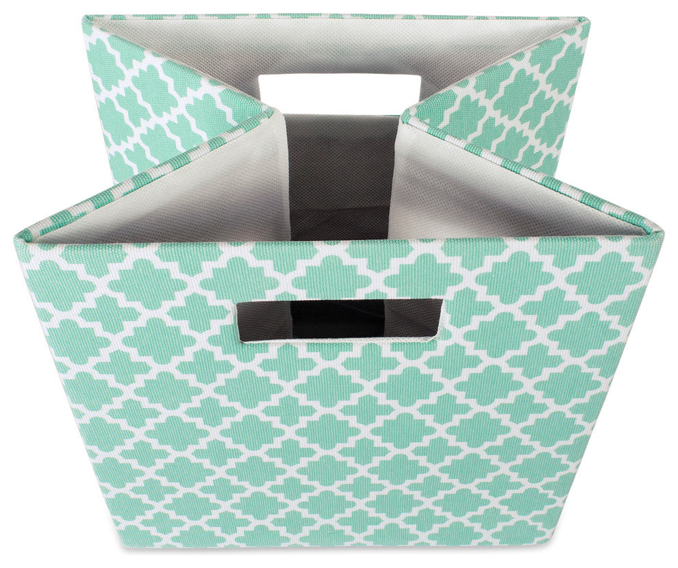 DII Polyester Cube Lattice Aqua Square 11x11x11"