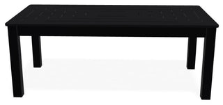 24" x 48" Rectangular Marine Grade Outdoor Coffee Table, Black