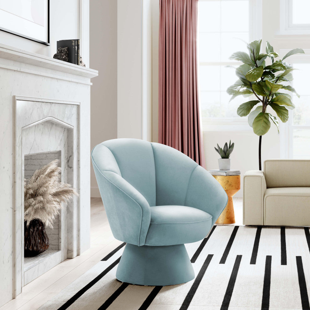 Allora Light Blue Accent Chair - Light Blue