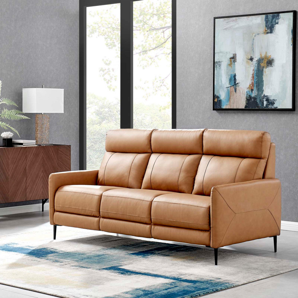 Huxley Leather Sofa Tan