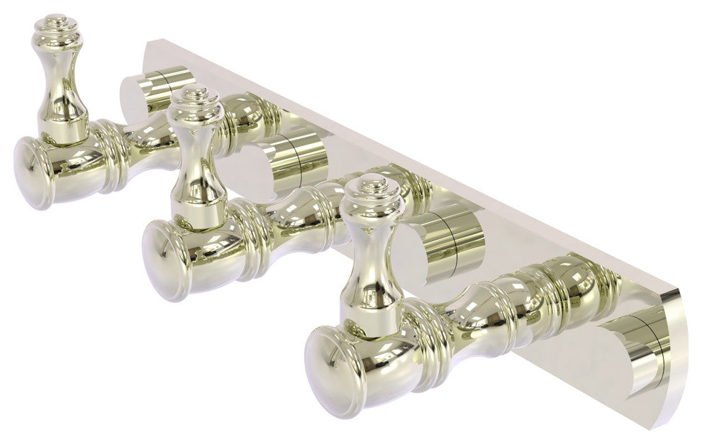 Carolina 3 Position Tie and Belt Rack, Polished Nickel