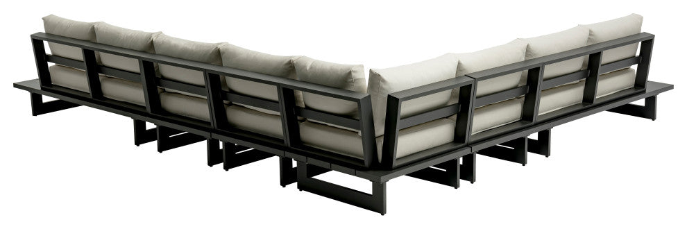 Maldives Cream Water Resistant Fabric Outdoor Patio Modular Sectional