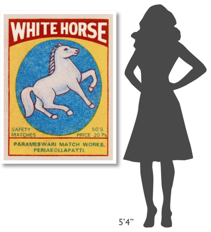 "White Horse Matches" Digital Paper Print by Phillumenart, 35"x46"