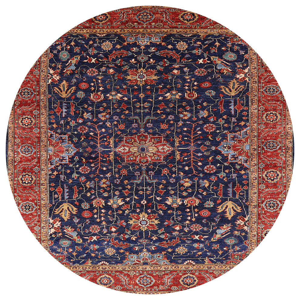 Ahgly Company Indoor Round Mid-Century Modern Area Rugs, 6' Round