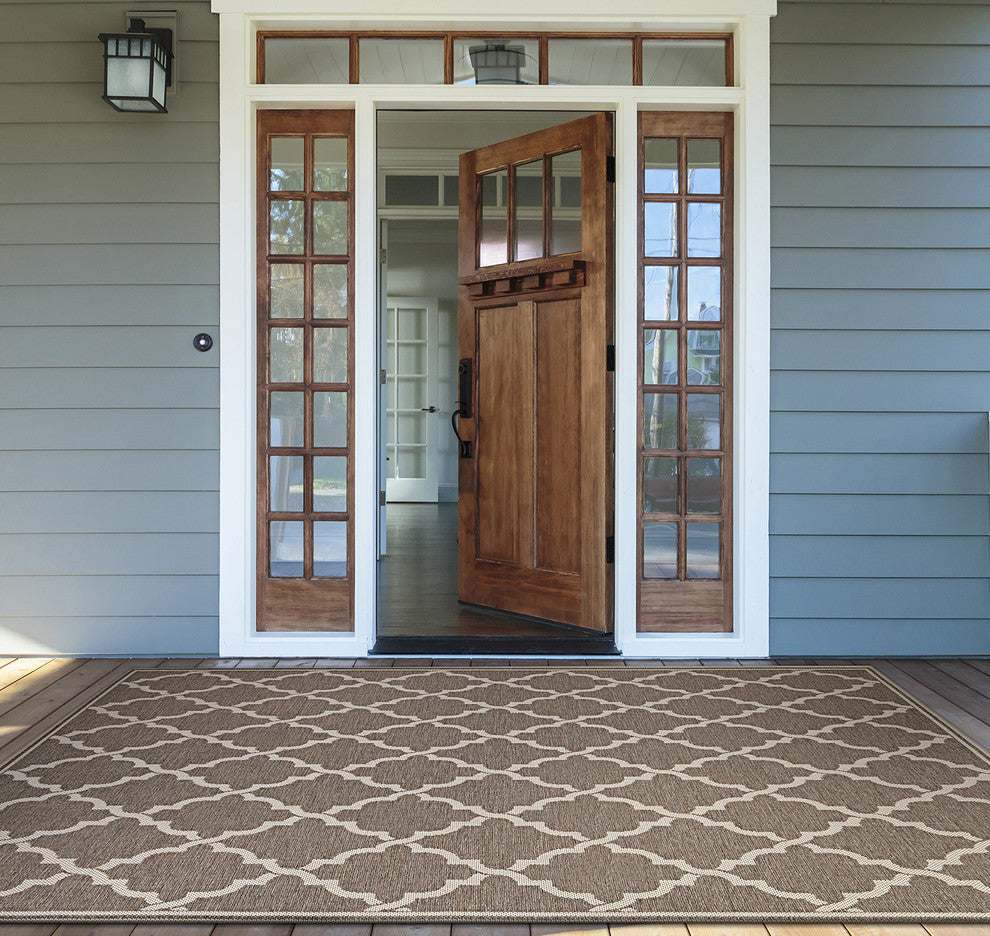 Couristan Monaco Ocean Port Indoor/Outdoor Area Rug, Taupe-Sand, 2'x3'7"