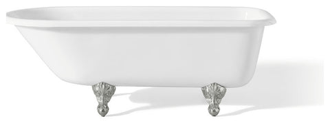 Cheviot Products Cast Iron Bathtub With Continuous Rolled Rim, Chrome