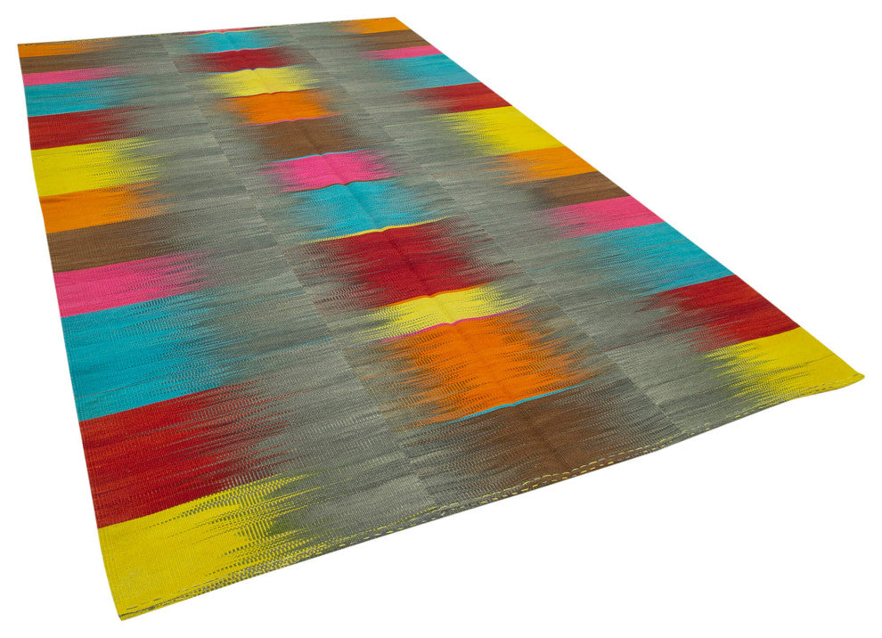 Rug N Carpet - Hand-knotted Oriental 6' 11'' x 11' 1'' Unique Wool Kilim Rug