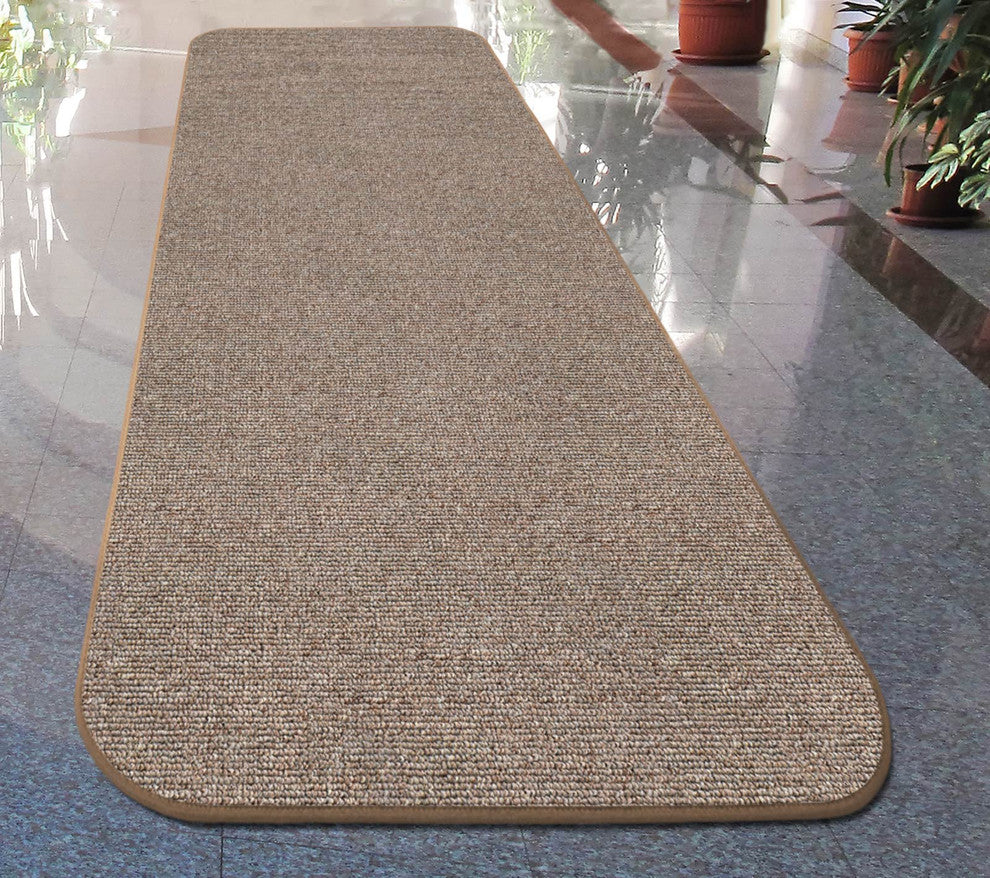 Skid-Resistant Carpet Runner Pebble Beige, 36"x6'