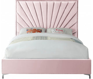 Eclipse Velvet Bed, Pink, Queen