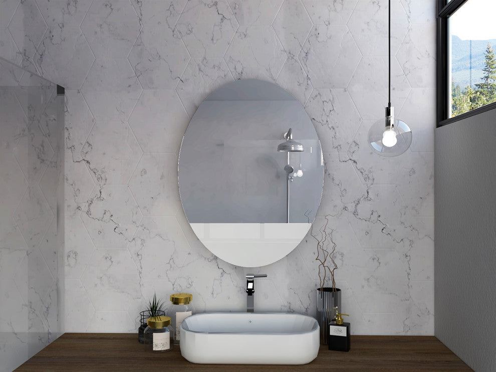 Honaunau Frameless Oval Mirror