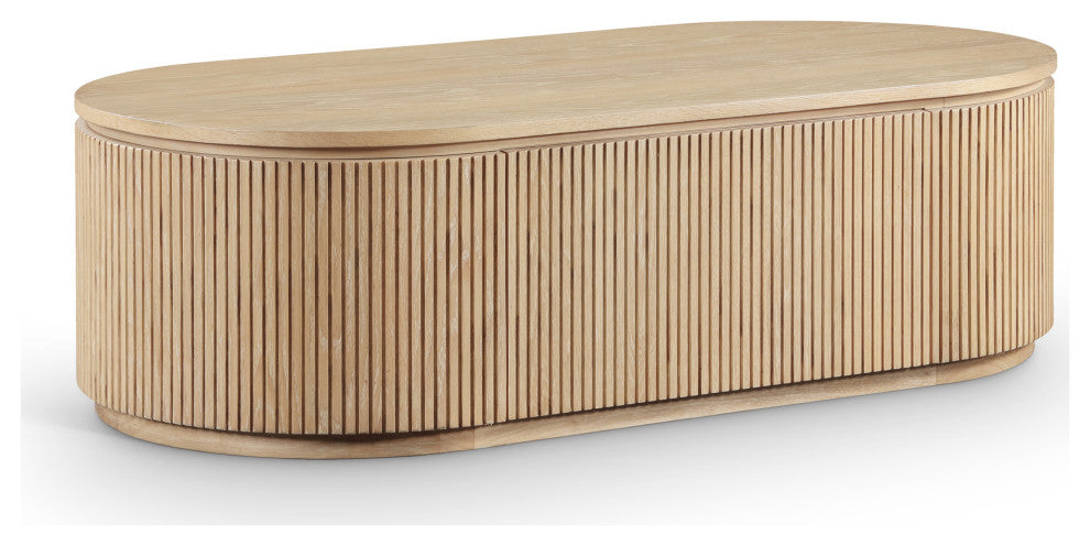 Moana Wood Storage Coffee Table, Natural, 52" W X 26" D